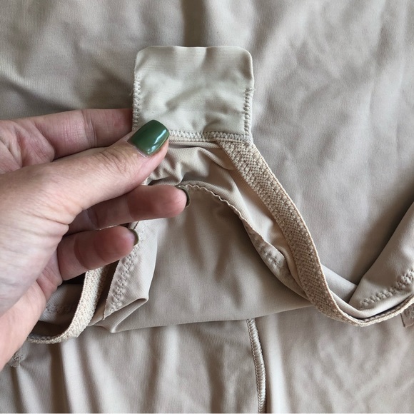 MIRACLESUIT Cross Control Body Briefer Bodysuit Shapewear Tummy Control Tan Nude - Picture 6 of 11